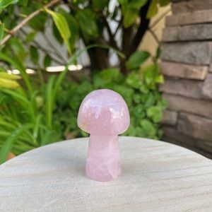 rose quartz crystal mushroom
